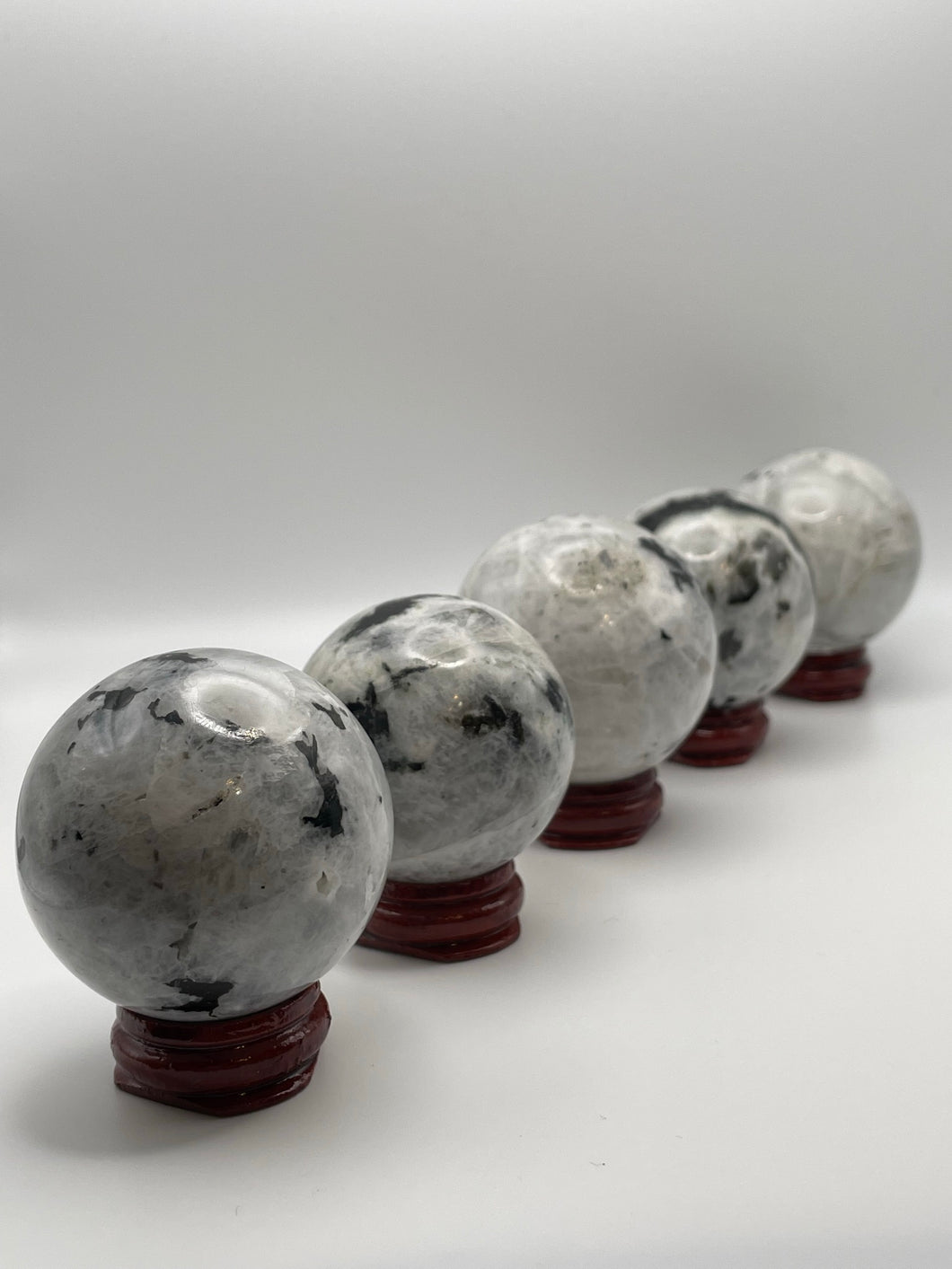 Moonstone spheres